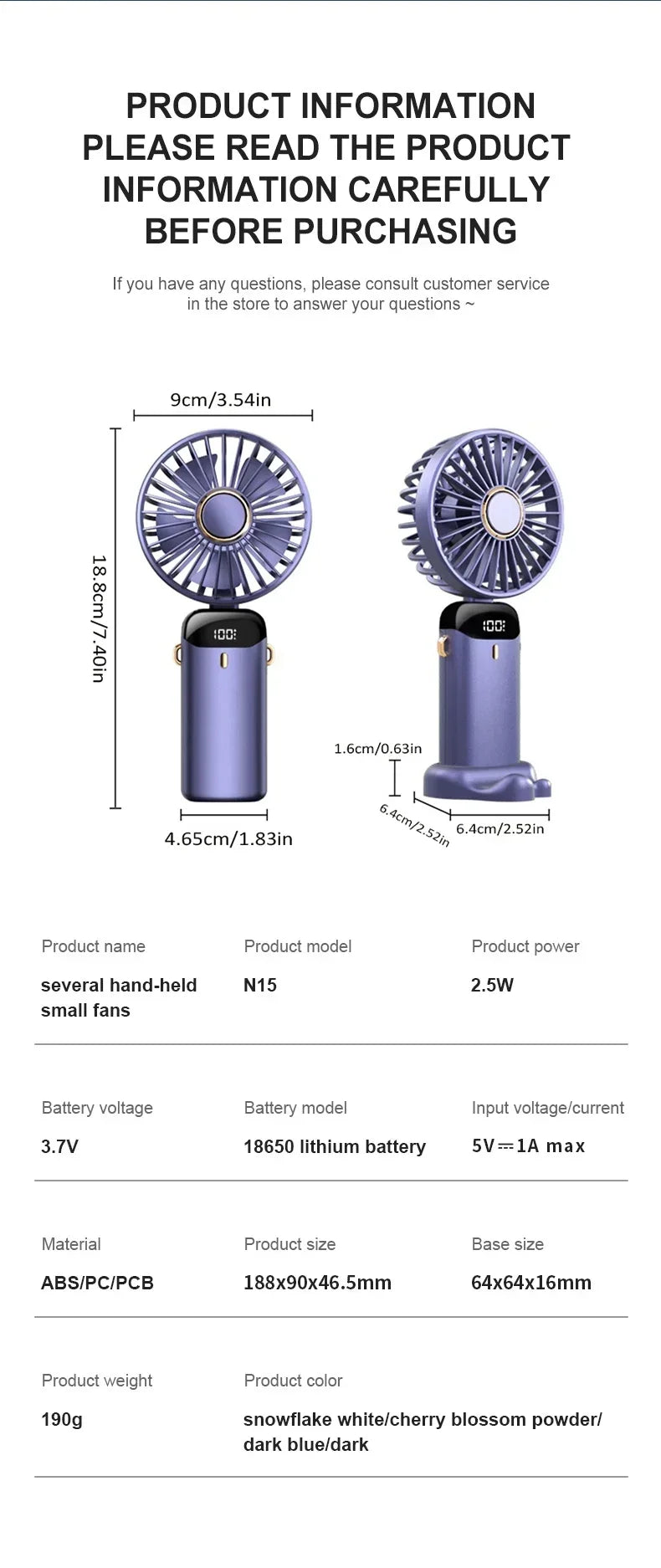 BreezeGo Portable Fan
