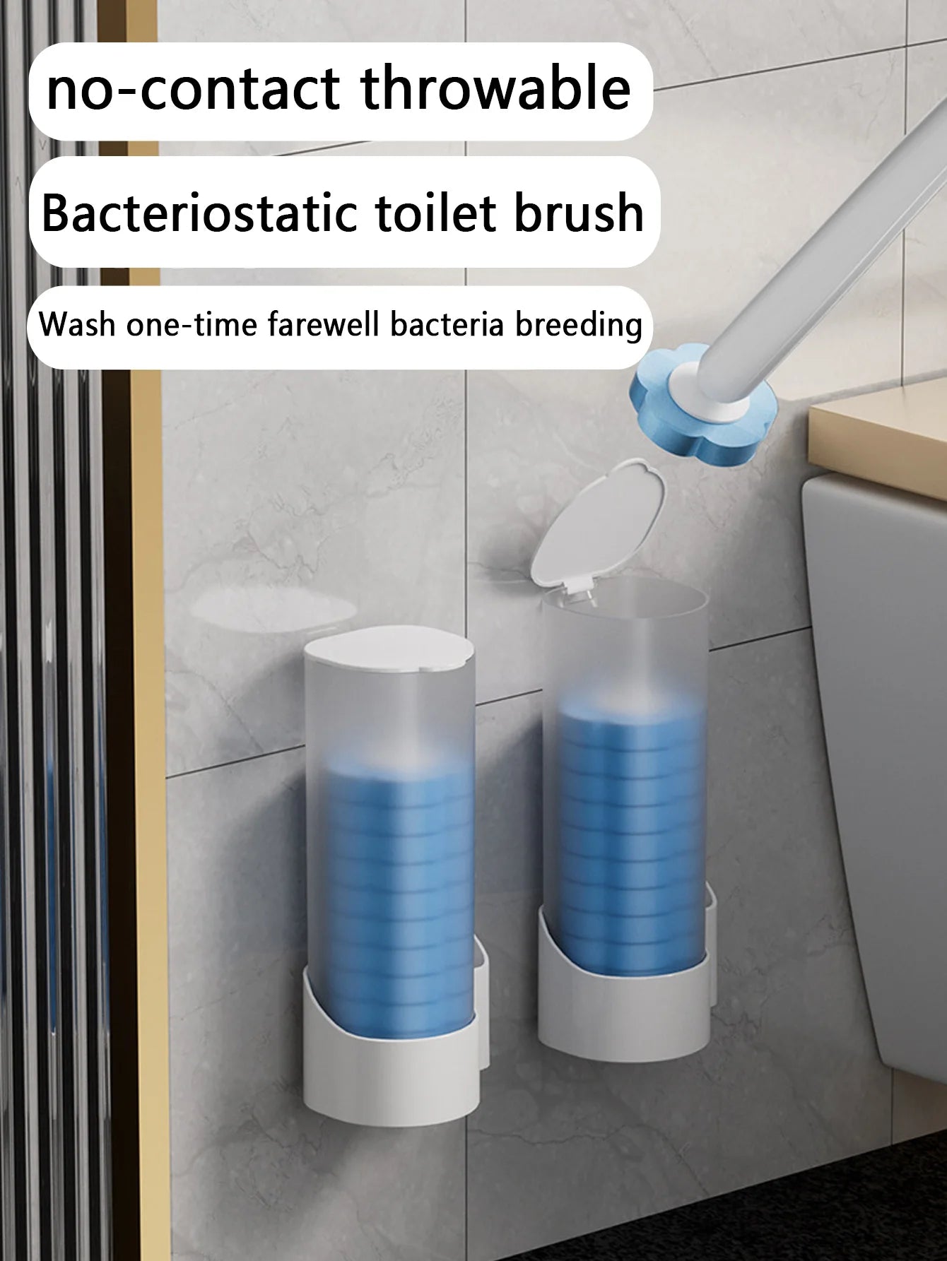 CleanSwipe Toilet Brush System
