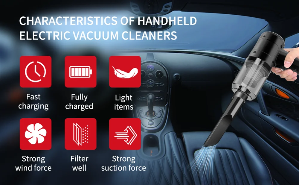 DriveClean 15,000Pa Car Vacuum