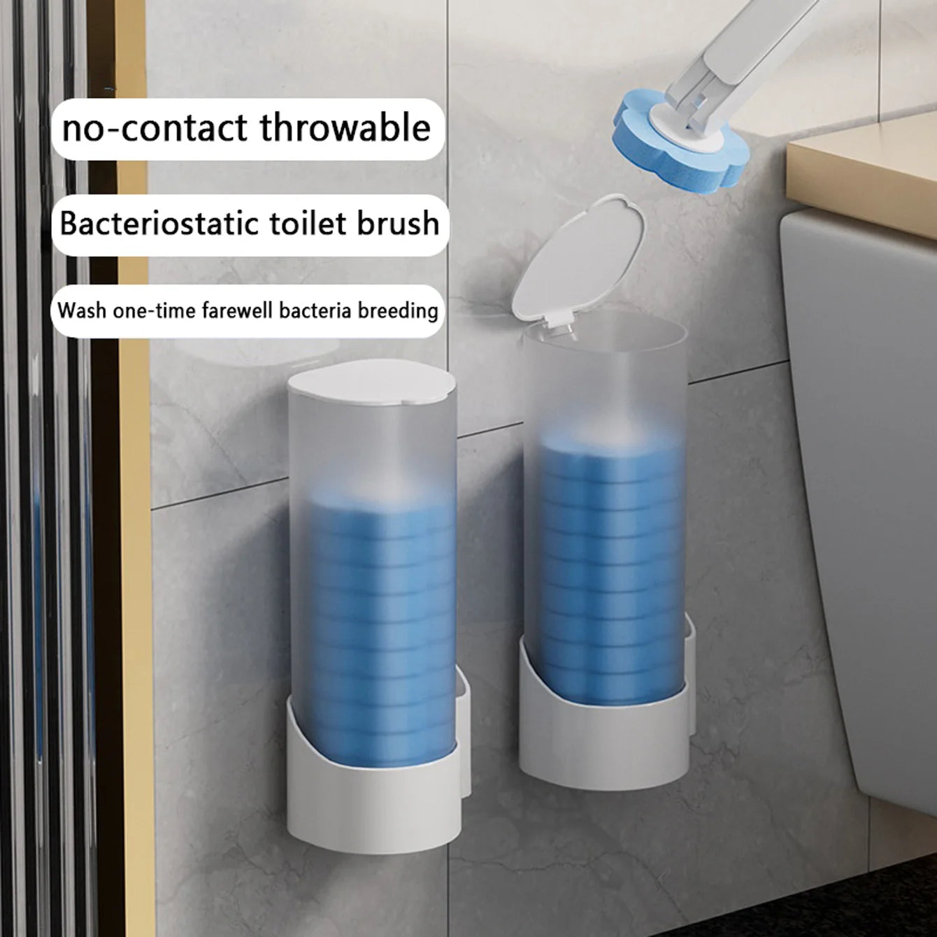 CleanSwipe Toilet Brush System