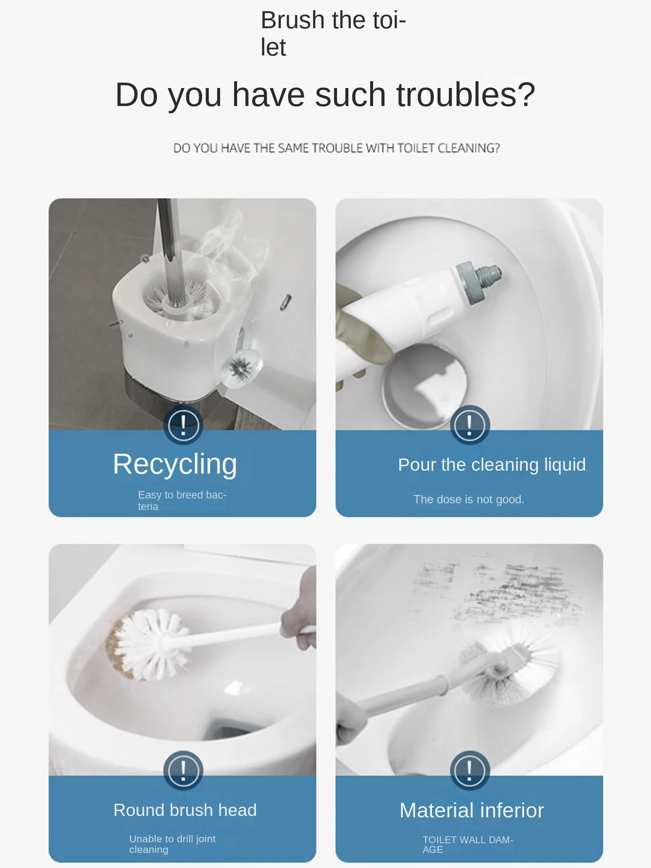 CleanSwipe Toilet Brush System
