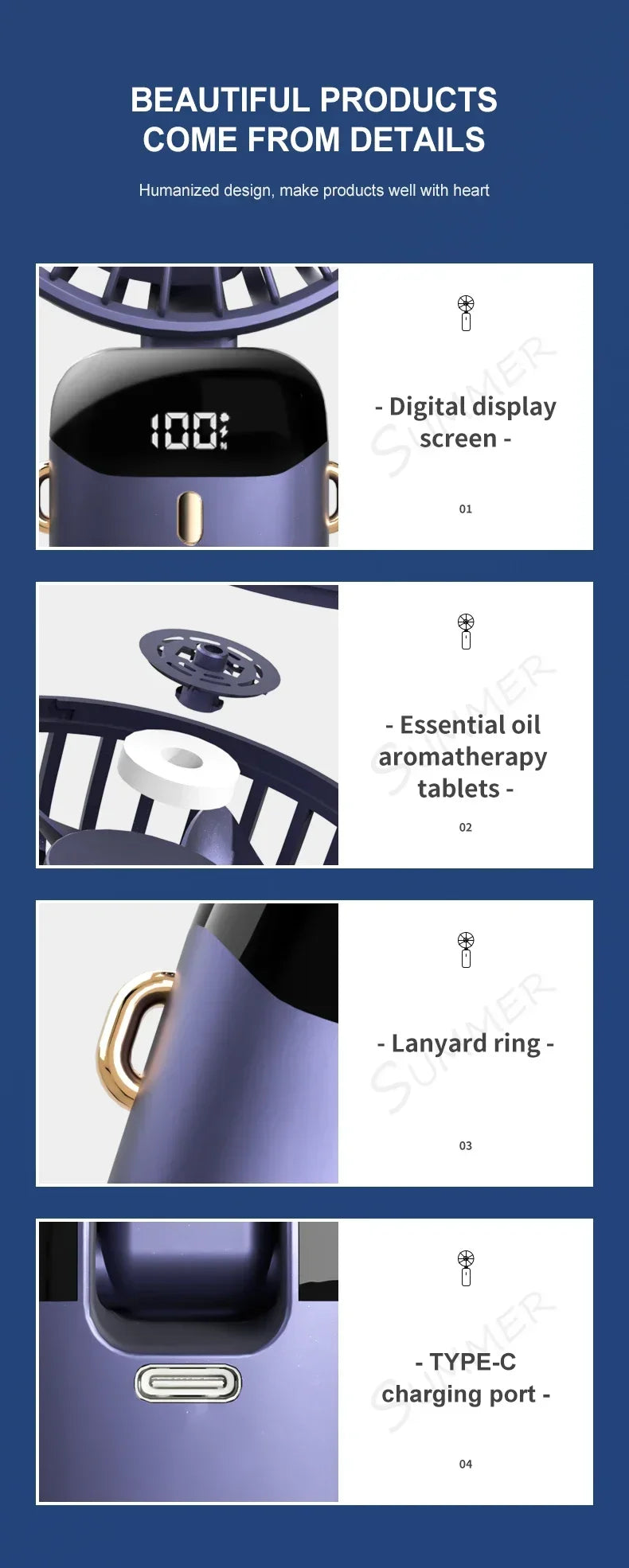 BreezeGo Portable Fan